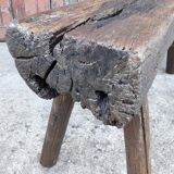 Massive wooden bench