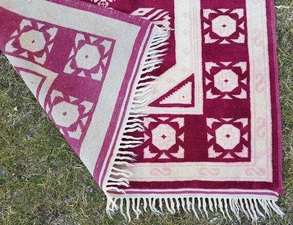 Tapis de couloir turc vintage 105x372 cm