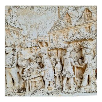 Plaque Haut relief en platre