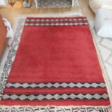 Vintage Berber wool carpet