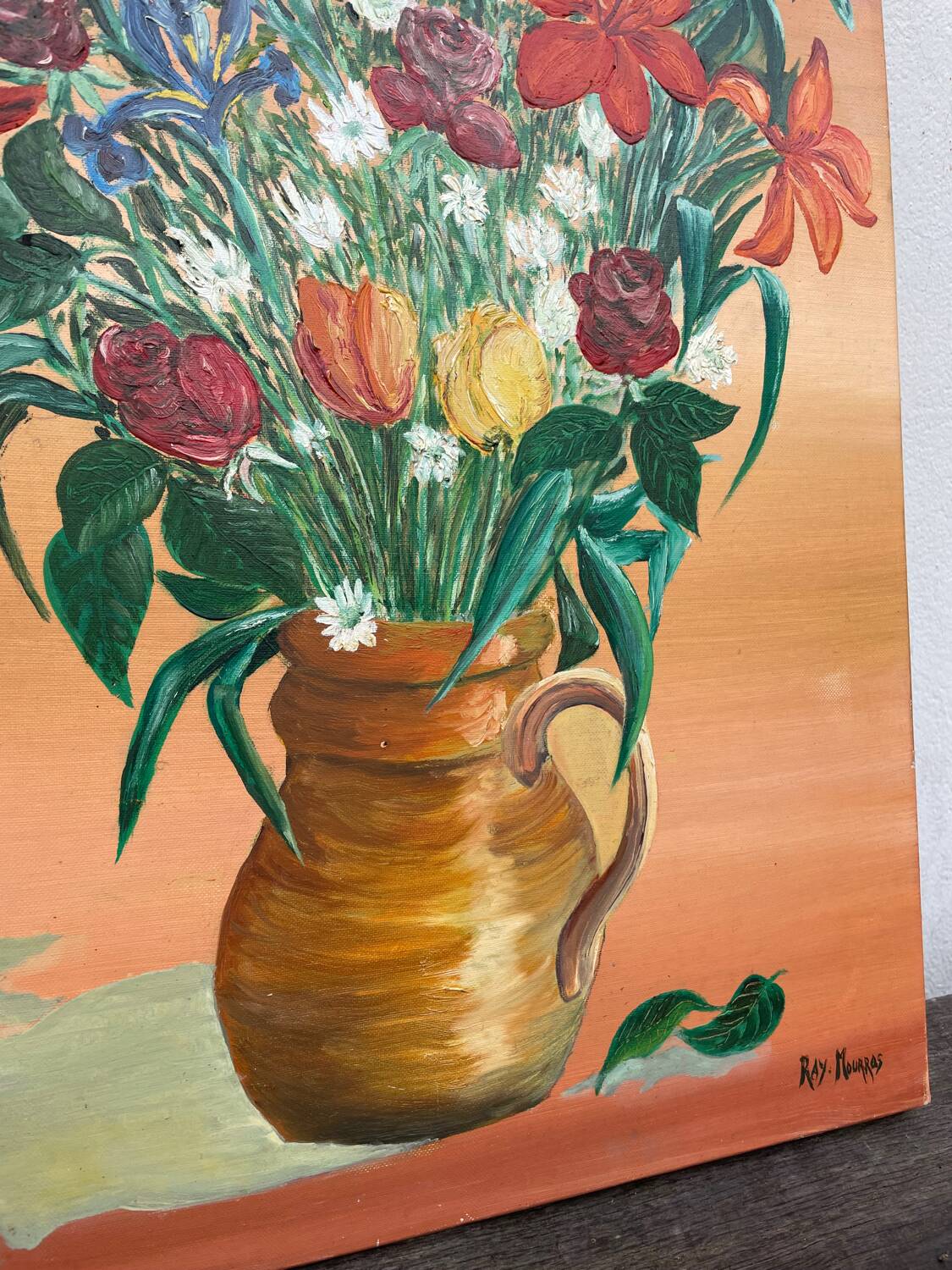 Painting of a bouquet / oil painting on canvas