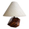Lampe géométrique façon essences de bois