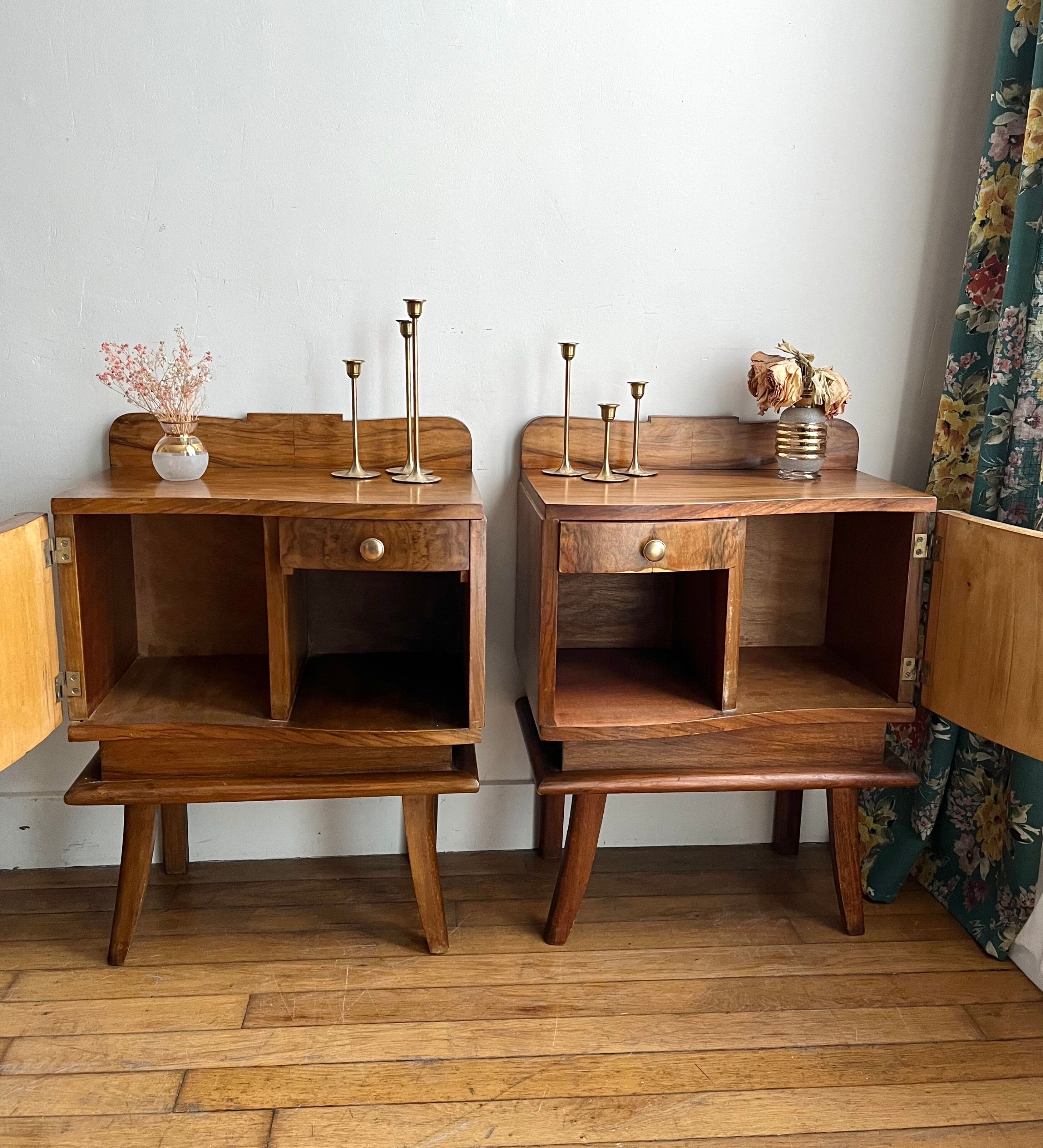 Pair of Art Deco bedside tables