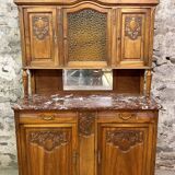 buffet deux corps Louis XVI en noyer blond vers 1880-1900