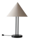 Big black Hustadt table lamp with pointed shade / 1970s / 1980s / postmodern design