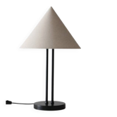 Big black Hustadt table lamp with pointed shade / 1970s / 1980s / postmodern design