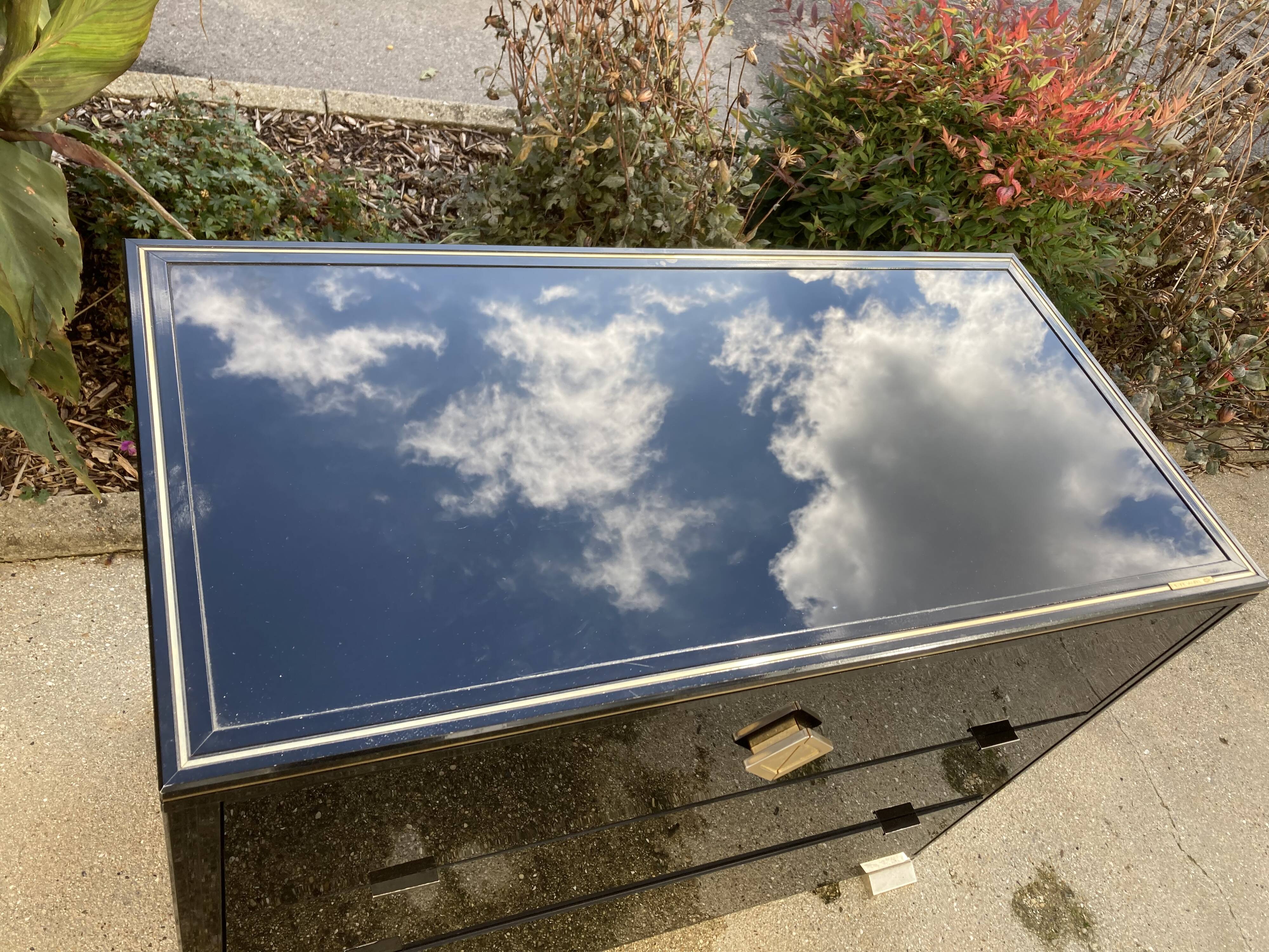 Chest of drawers 3 drawers Pierre Vandel in glass