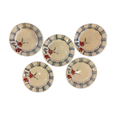 Assiettes plates Digoin Sarreguemines