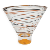 Nybro - Suède - Fait main - vase pendule - verre - cristal - années 1990