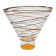 Nybro - Suède - Fait main - vase pendule - verre - cristal - années 1990