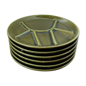 Six assiettes faïence