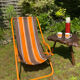 Old orange vintage deckchair