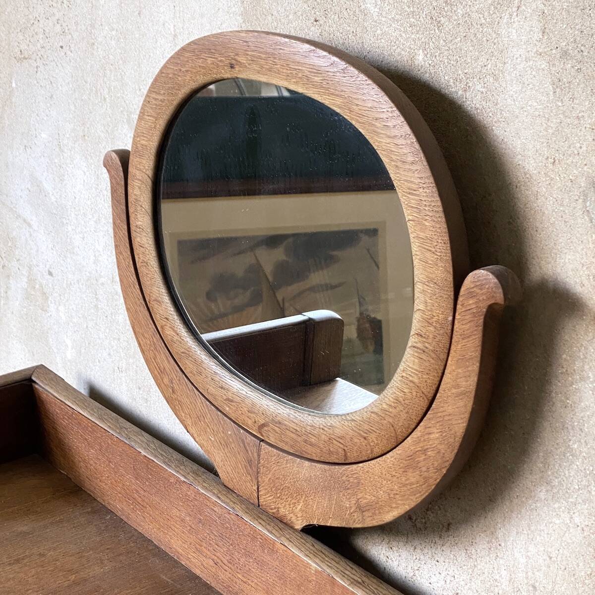 Vintage 1950s turned wood dressing table
