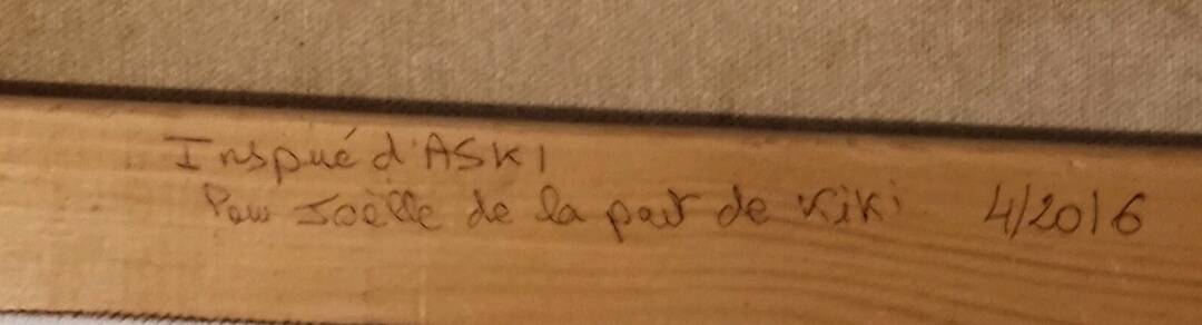 Contemporary painting – Stylized bull – Signed KPMY