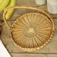 Wicker tray with handles