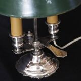 Lampe Bouillotte en bronze argenté XIXème siècle