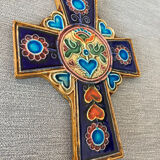 Celtic cross Jc Taburet in Quimper ceramic
