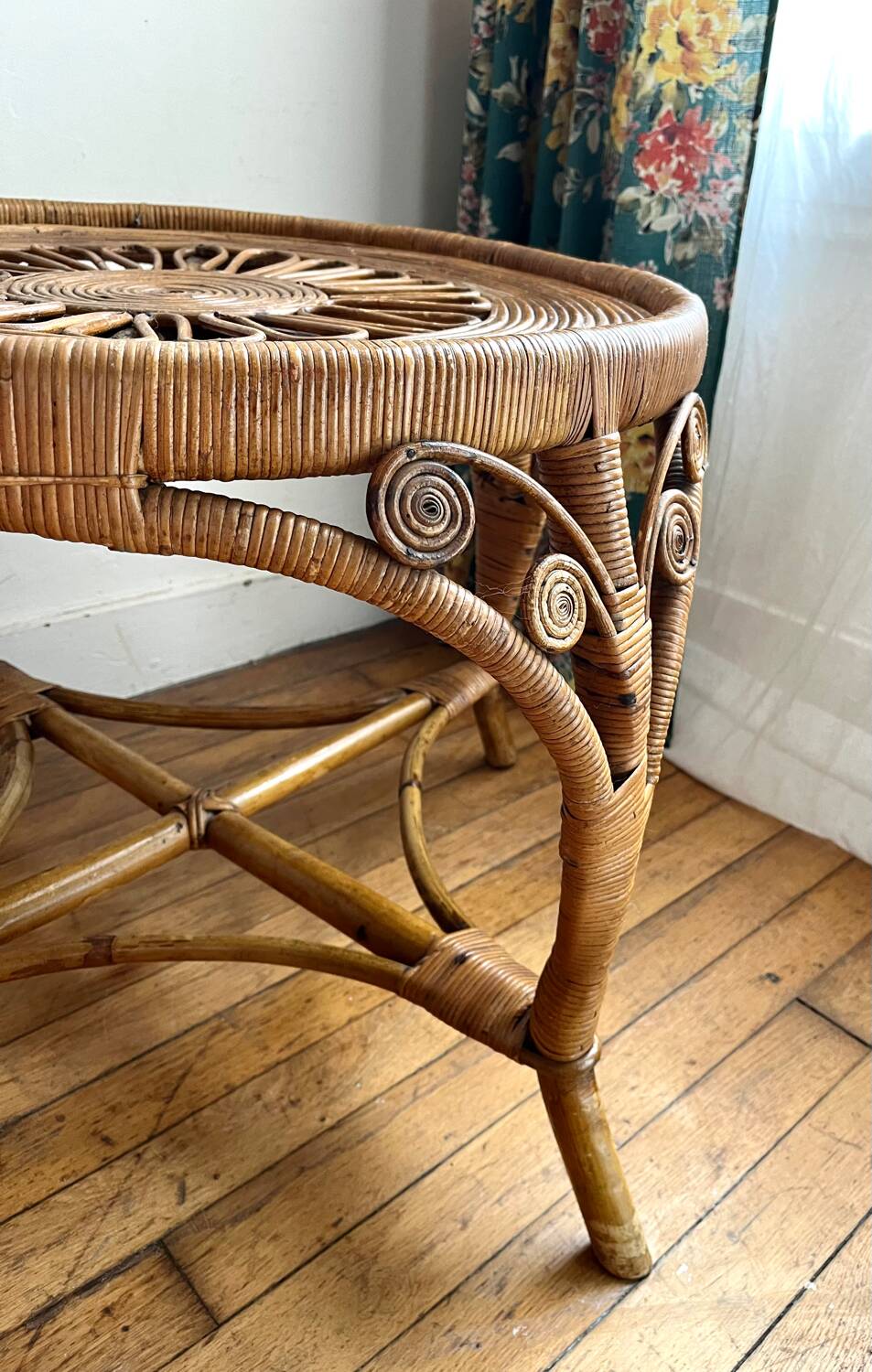 Table basse en rotin Peacock