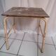 Workshop table wooden top metal base