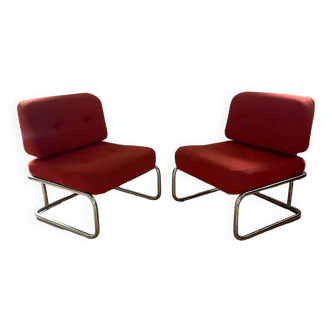 Paire de Fauteuils lounge Chairs 70s