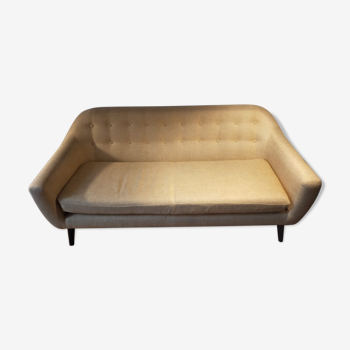 Made yellow 3-seater sofa, Ritchie model