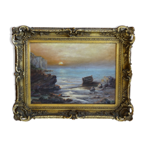 Marine, peinture à l'huile sur