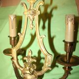 Paire d'appliques en bronze deux bras Lucien Gau