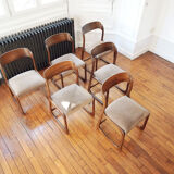 Suite of 6 Baumann sled chairs