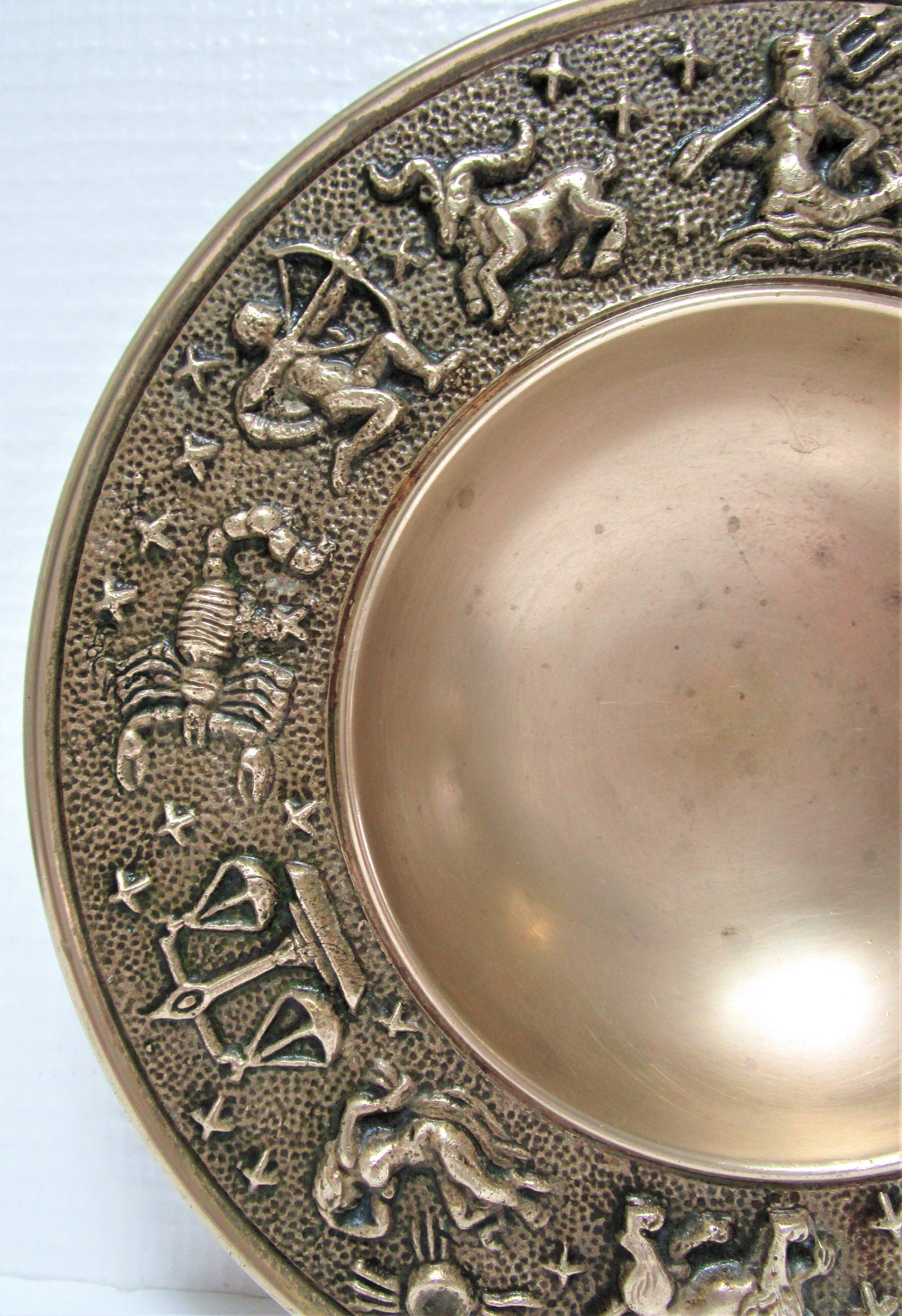 Empty pocket zodiac signs zodiac solid brass 70s