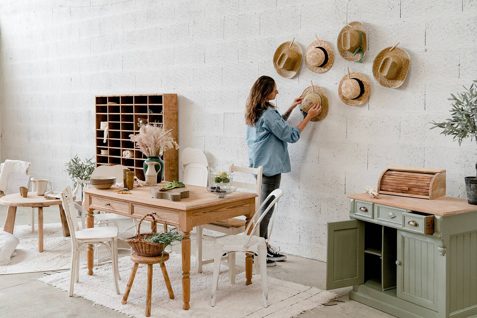 Table / bureau vintage brut