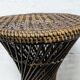 Vintage rattan diabolo stool