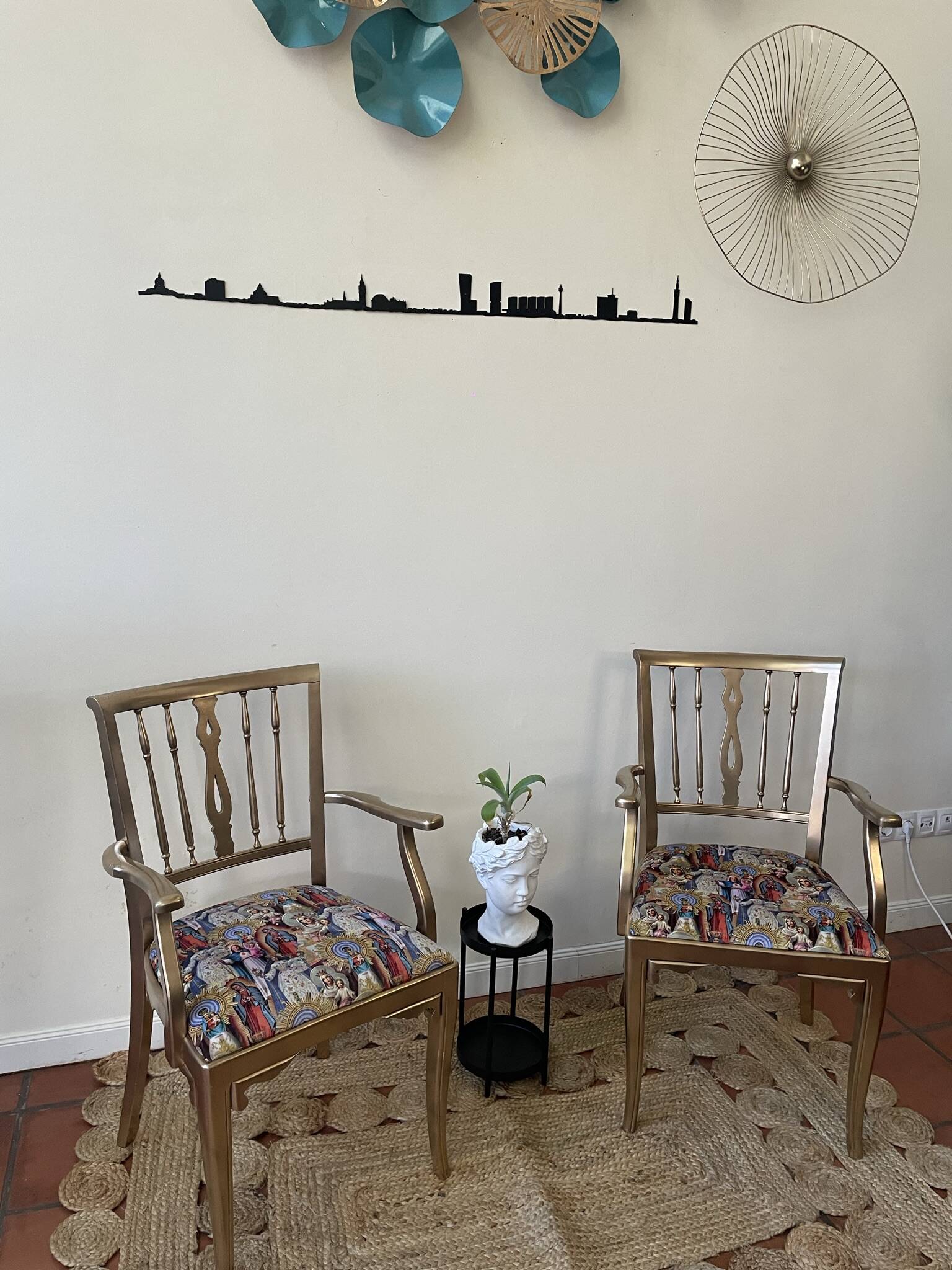 Golden Catholic armchair