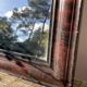 Mirror Louis Philippe period 46x39 XIXth old black brown