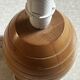 Turned and grooved wooden lamp base – 1980s