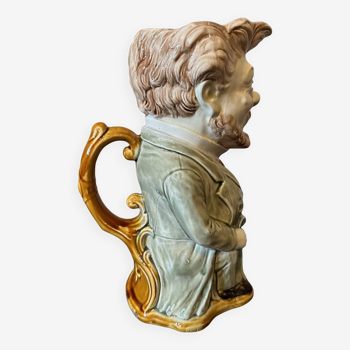 Painted ceramic pitcher