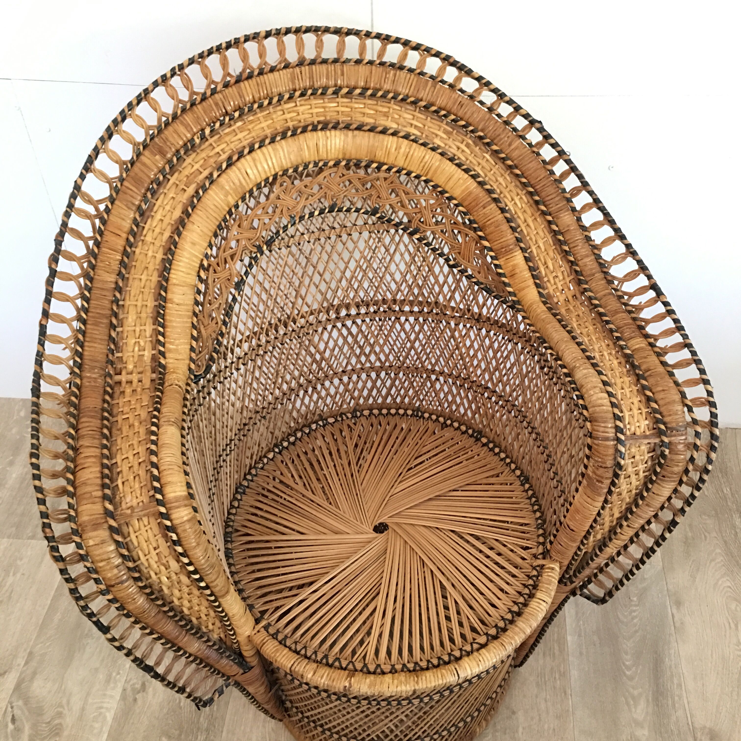 Emmanuelle low armchair Wicker