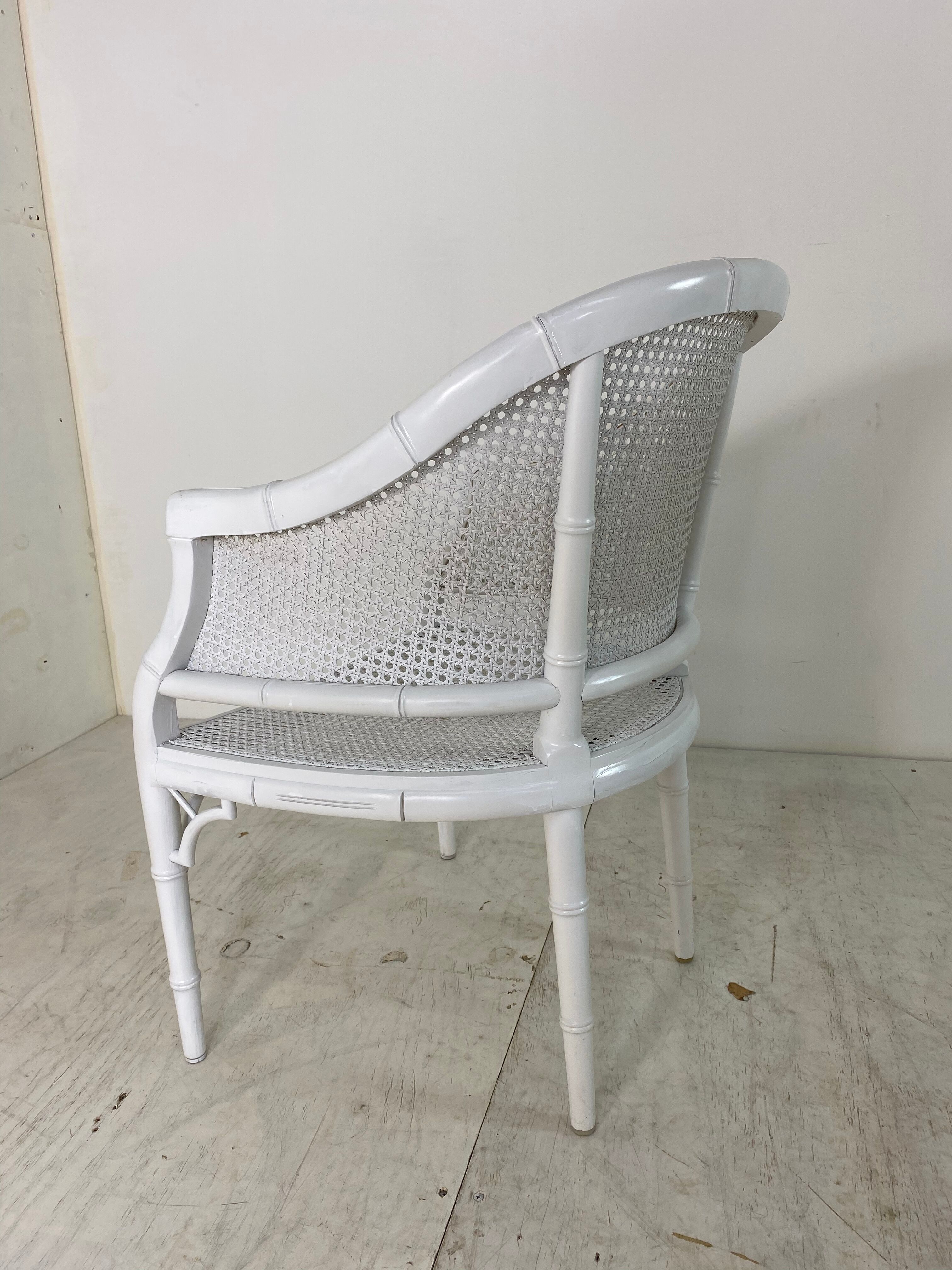 Chippendale style faux bamboo easy chair, 1960s