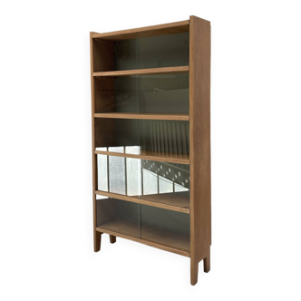 Vintage solid oak bookcase.