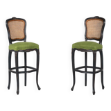 2 Louis XV style bar stools, Belgium