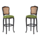 2 Louis XV style bar stools, Belgium