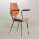 Auping Model Carelle Minimalistic Side / Dining Chairs Teak Wood 1950s