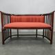 Josef Hoffmann Art Deco Beech Sofa, Vienna Secession, 1920s