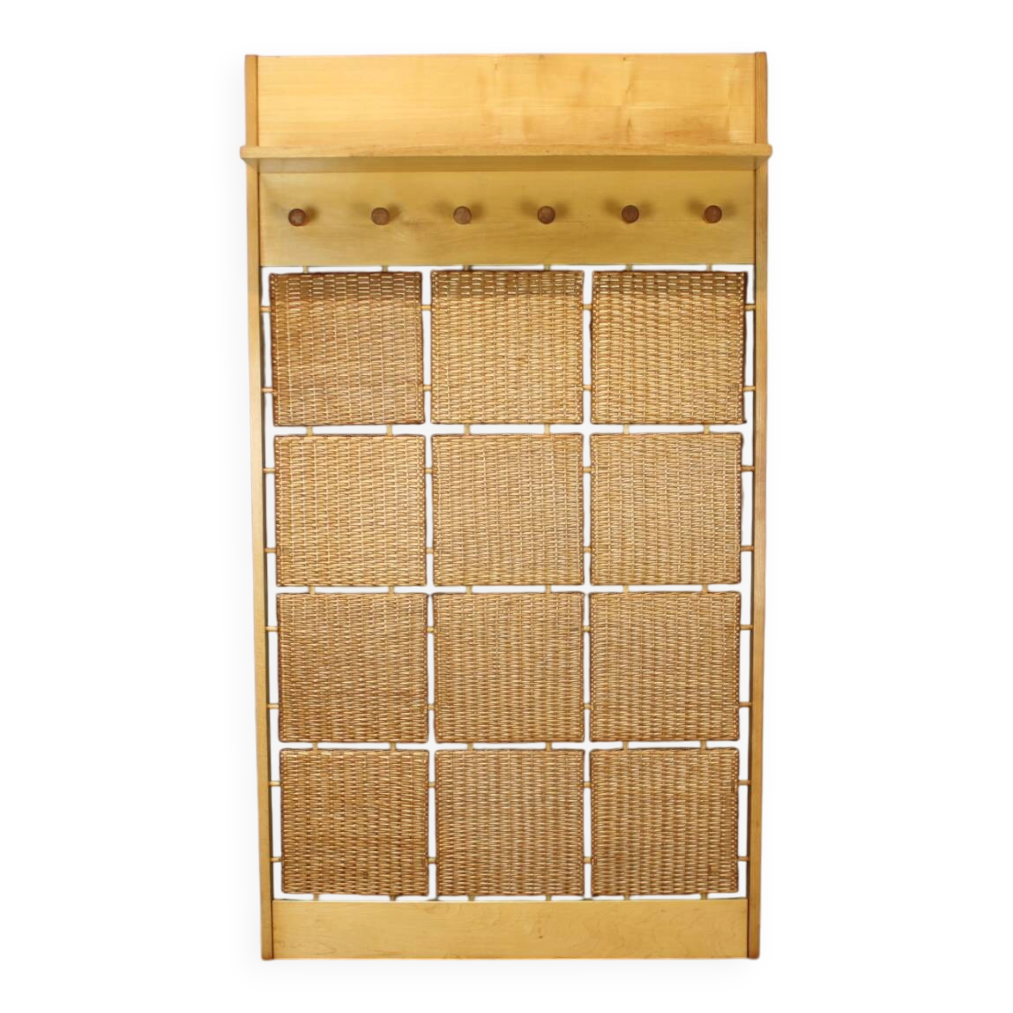 Vintage wall coat rack by Jan Kalous for ÚLUV, Czechoslovakia, 1960s.