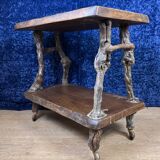 20th century folk art work: Rare serving cart