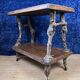 20th century folk art work: Rare serving cart