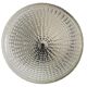 Small minimalist clear glass round flush mount lamp 1960s