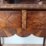 Secretary with carved shelves, early 20th century.