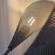 Elegant Chandelier with Six Arms, Perforated Metal Shade, Midcentury Modern