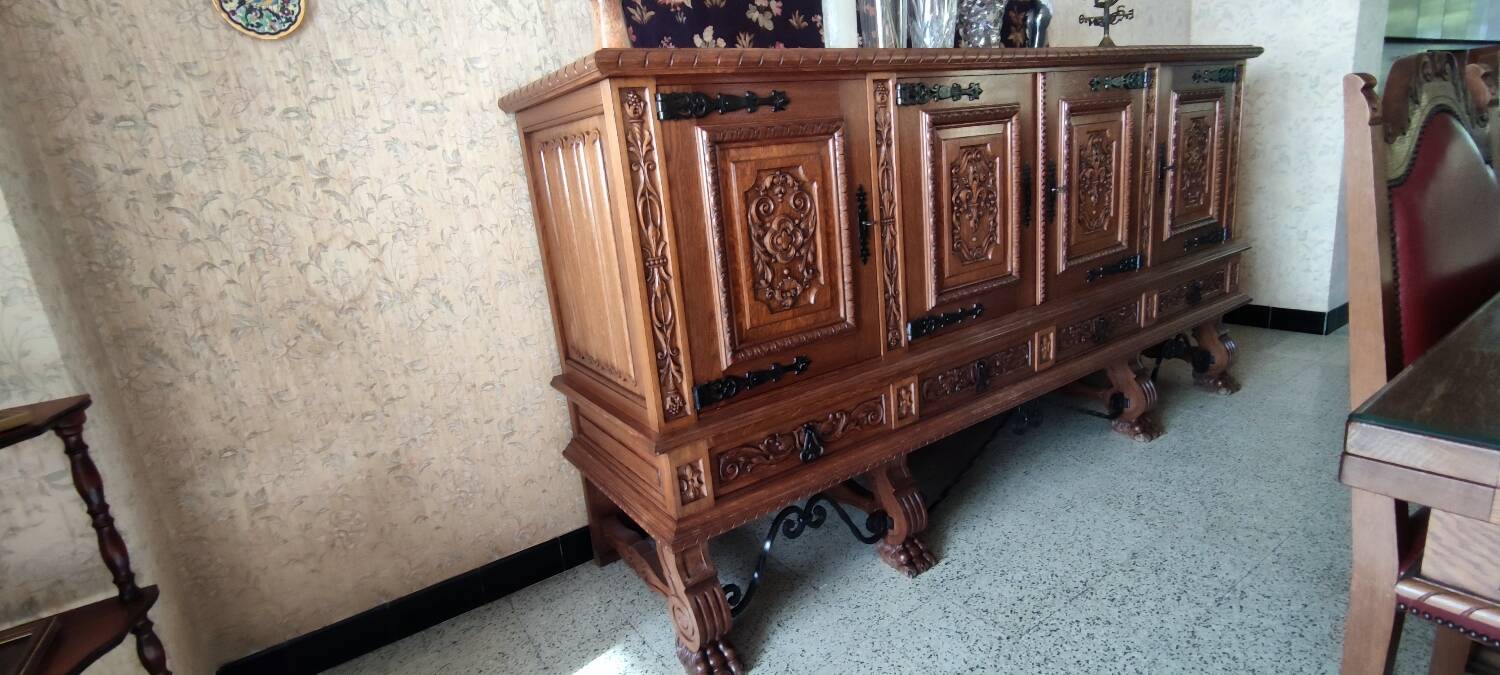 Neo-classical Spanish buffet in solid oak