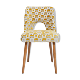 Chaise Shell jaune moutarde du milieu du siècle, 1960s